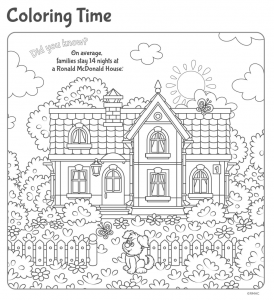 Ronald McDonald House coloring book image